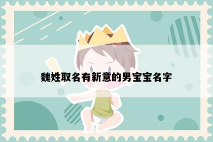 魏姓取名有新意的男宝宝名字